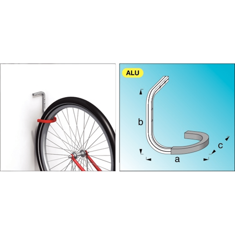 Wand-und Deckenhalter Fahrrad, 20 kg Bel. Maß a 150 mm, Maß b 150 mm, Maß c 150 m