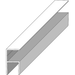 alfer aluminium E-Profil alfer clmapline,Stangenl.2000mm Dimension 20,9x23,2