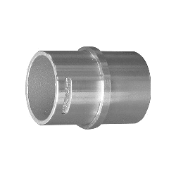 Schösswender Rohrverbinder Niro m.Ring f.Rohr 42, 4mm Edelstahl Korn 240 matt, Länge 70mm