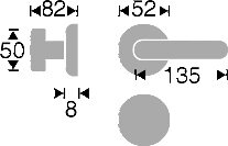 Rosetten-/Wechselgarnitur Neon, Edelstahl