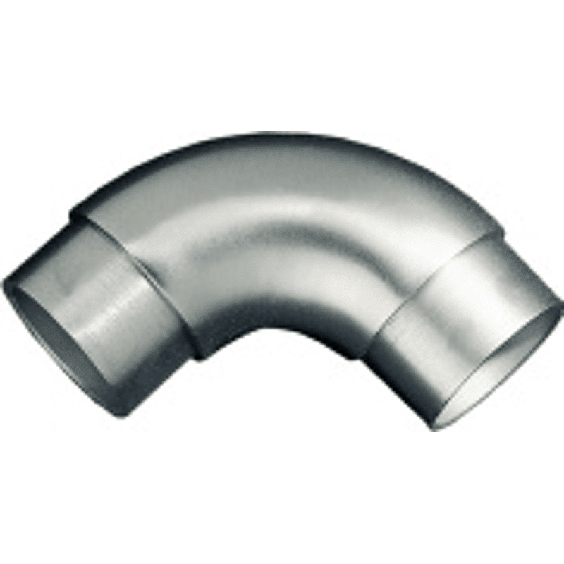 Rohrbogen Niro 90° f.Rohr 42,4mm Edelstahl Korn 240 matt