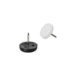 Gleitnagel Kunststoff rund weiss,  D: 25mm,  H: 5mm