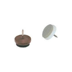 Gleiter m. Filz braun,  D: 17mm,  Höhe 10 mm
