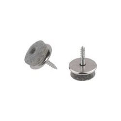 Filzgleiter zum Schrauben,  vernickelt D: 24 mm,  Höhe 10 mm