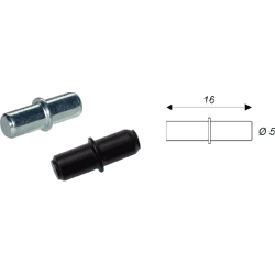 Steckbodenträger mit Bund 5 mm chromatiert