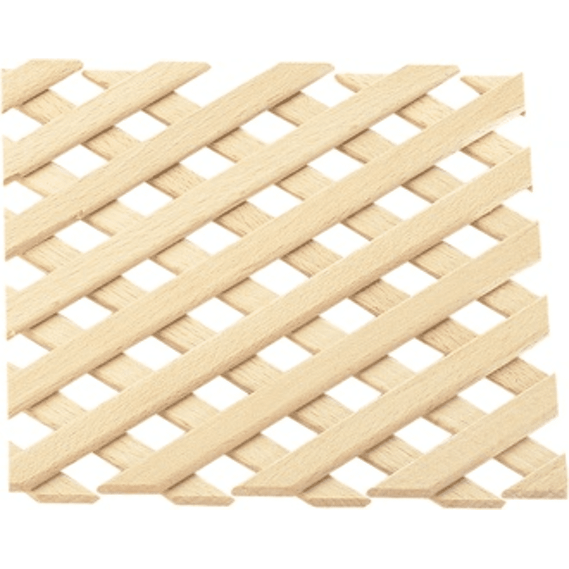 Diagonalgitter Holz Größe: 1200x600mm Eiche roh