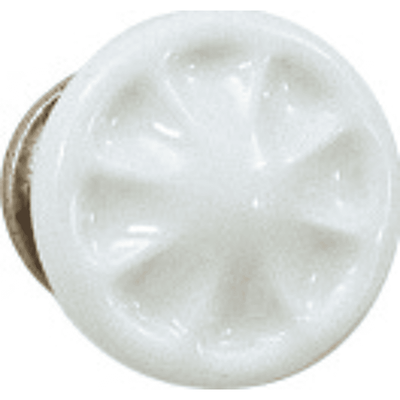 Möbelknopf Country Line Porzellan weiss D: 33mm H: 30mm