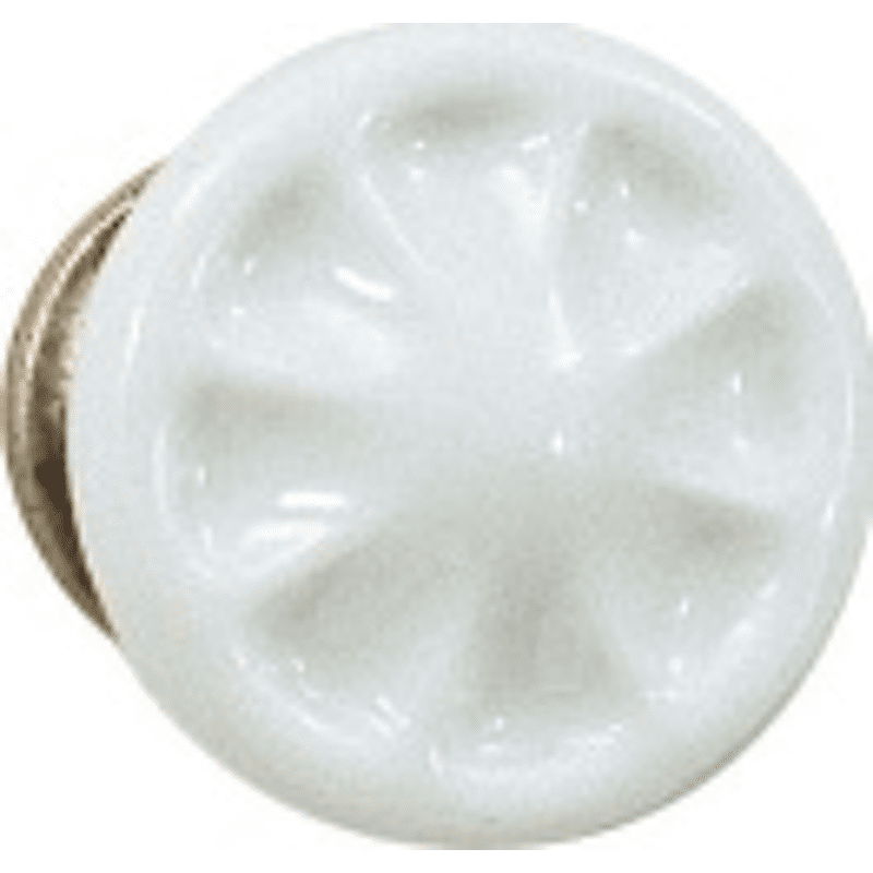Möbelknopf Country Line Porzellan weiss D: 33mm H: 30mm