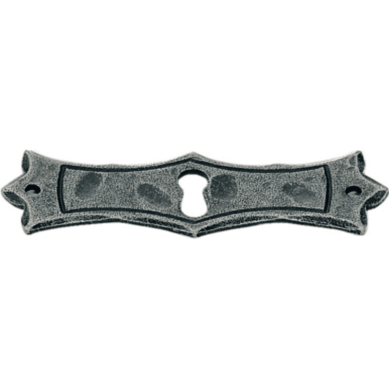 Schlüsselschild quer Schmiedeisen antik BxH: 91x28mm LA: 75mm