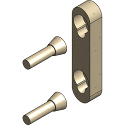 BTA KONUSVERBIND. SET A REDUZ 108x24x16 2 Dübel 10mm