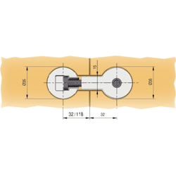 Arbeitsplattenverbinder Quick 35mm M8x150mm