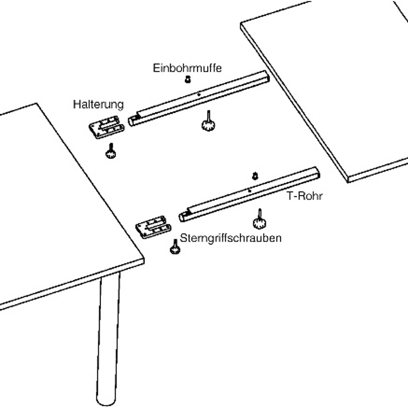 Tischverlängerung TIVER Aluminium