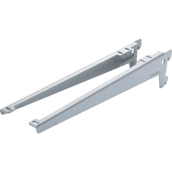 Winkelträger weiß aluminium Tiefe: 330mm  2 Haken