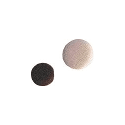 Filzgleiter selbstklebend braun,  D: 17mm,  20 stk.