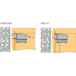 Italiana Ferramenta Schrankaufhänger BIANCO Vrz. LINKS Belastbar 75kg/ST  3-dim.