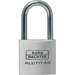Burg-Wächter Vorhangschl. ALUTITAN vssp. Hochbügel 20/23mm inkl. 2 Schlüs
