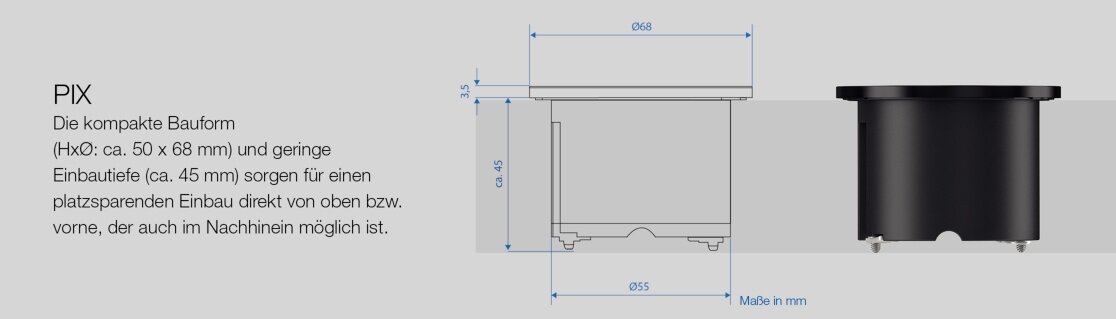 Universaleinheit zur Aufnahme für Custom Modul