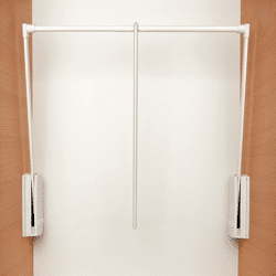 Kleiderlift für seitliche Montage Farbe: weiß,  780-1150mm,  Tragkraft 10kg