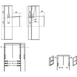 Kleiderlift für seitliche Montage Farbe: weiß,  610-990mm,  Tragkraft 10kg