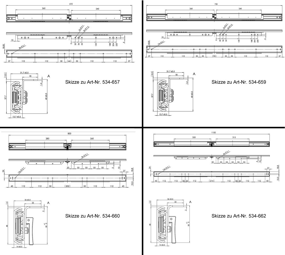 Tischausziehführung BASIC SYNCRON