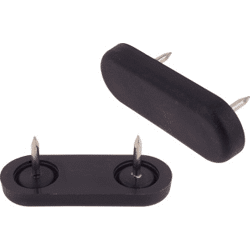 Gletinagel Kunststoff oval braun,  LxB: 44x18mm