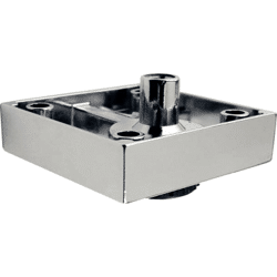 Möbelgleiter 60 x 60 mm alufarbig,  Höhe 16 mm