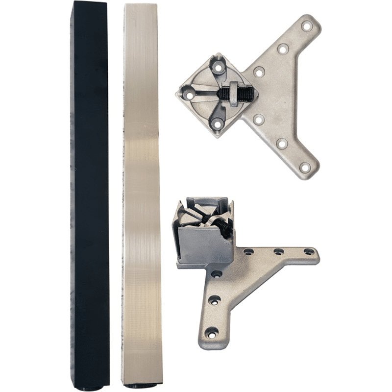 Tischfuss Stahl 60 x 60 mm verchromt, 1110mm, Stärke 1 mm
