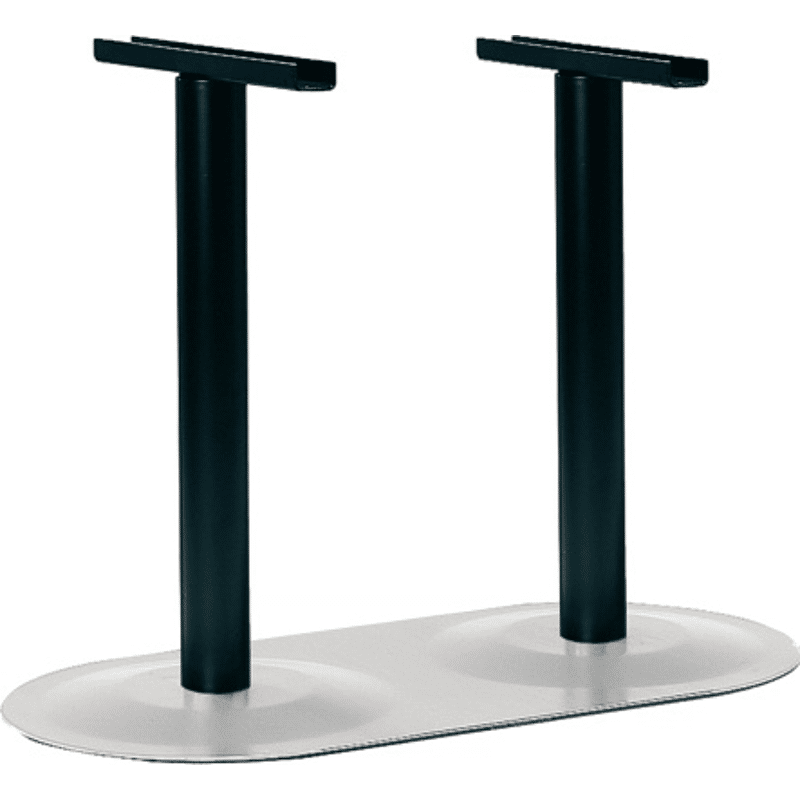 Tischgestell POHL 171,  Höhe 700 mm schwarz besch.,  Bodenpl. 1100x600mm