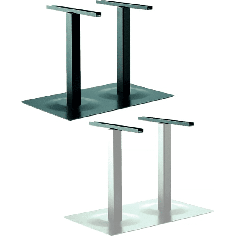 Tischgestell POHL 535,  Höhe 700 mm silberf.besch., 1000x625mm, Säule 80x80mm