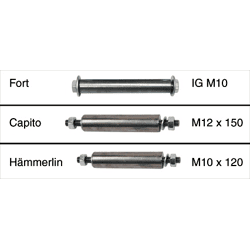 BS Rollen Ersatzr.f.Schiebetruhen schwarz Rillenp. D: 400mm, inkl.Achse Fort, Tragk.: 300kg