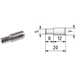 BTA Steckbodenträger STAHL 5 mm,  vernickelt