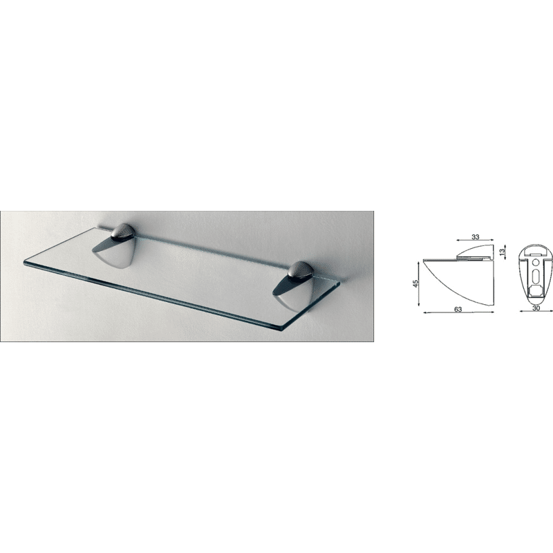 Tablarträger 4 - 20 mm Edelstahl finish