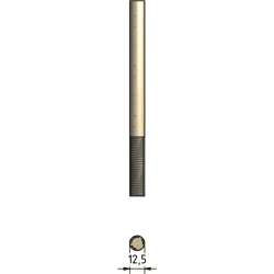 BTA Holzgewindestück Ahorn DM 12, 5 x 115 mm