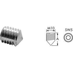 XS-Gewindestift M10x12 verzinkt