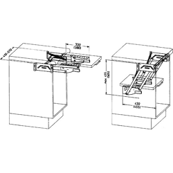 Grimme Parallel-Schwenkmechanik 8kg vz/weiss Einbaubreite: 410-570m