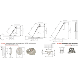 Bremsklappenhalter Kraby L: 244mm
