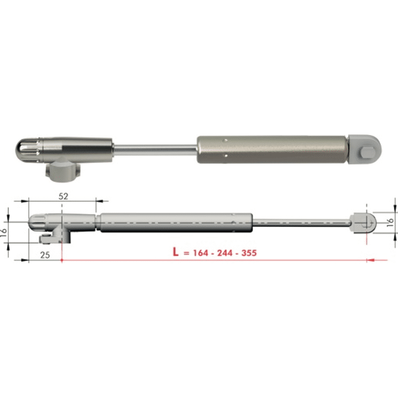 Bremsklappenhalter Kraby L: 244mm
