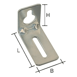Pohl Aufhänger gewinkelt 60x30x44mm weiß Befestigung m. Torbandsc