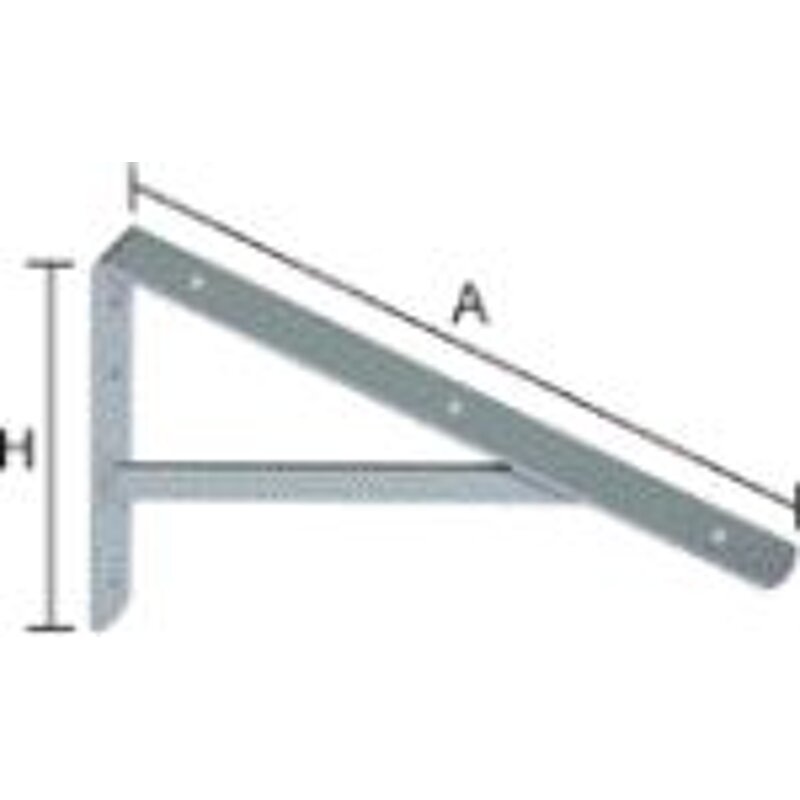 Industrieträger, Stahl weiß HxT: 210x295mm, Tragkraft: 85kg