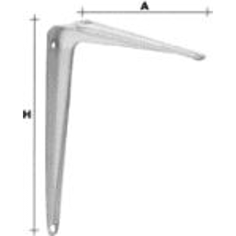 Konsole weiß lackiert HxA: 200x250mm