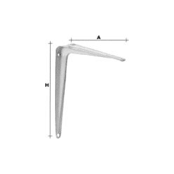 Konsole weiß lackiert HxA: 200x250mm