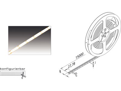 LED-Lichtband Dynamic 2P Tape Cob-8