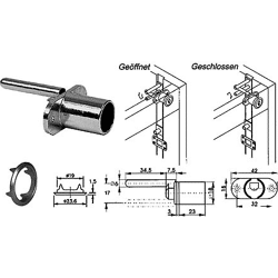 BMB Beschläge Zentral-Drehverschl.Modul 1000 18mm