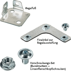 Meta-Regalbau Zubehör META FIX Regalfuss 1900 verzinkt