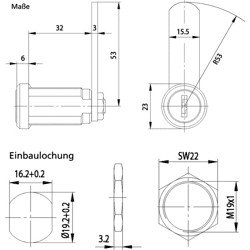 Burg-Wächter Universalzyl. BURG WÄCHTER ZS86 verschiedensperr., Materialst