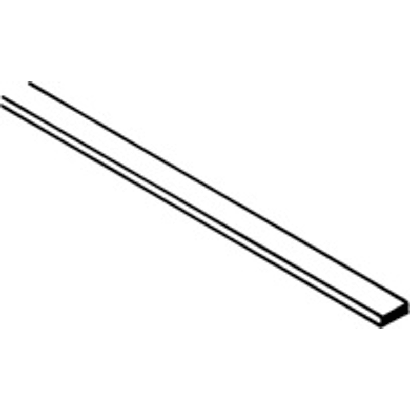 Kunststoffeinlage Dura, Glas 4 mm Kunststoff, L: 2500 mm