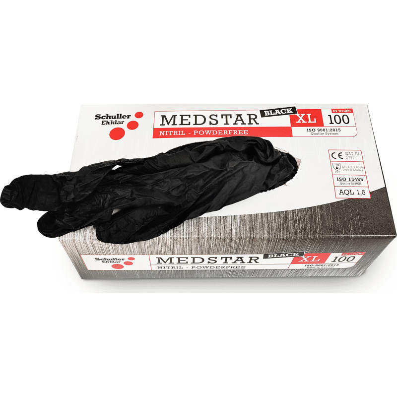 Medstar Black XL puderfrei 100 stk./Box f. Lebensmittel