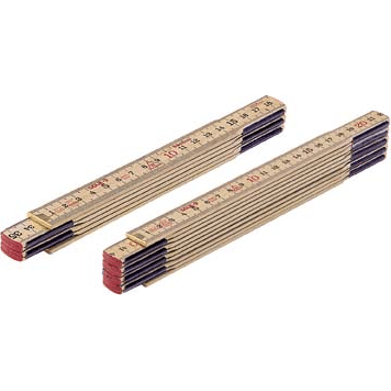 Holz-Gliedermaßstab H 2/10 10 Glieder, mit Feder Länge: 2 Meter