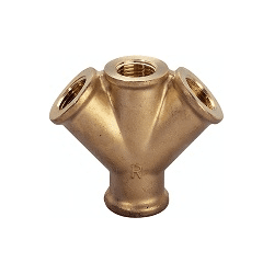 ELMAG Druckluft-Verteiler Innengewinde: 3/8"    3-teilig Messing