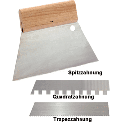 Schuller Zahnspachtel Ausführung: Trapezzahnung Winkel: 55°